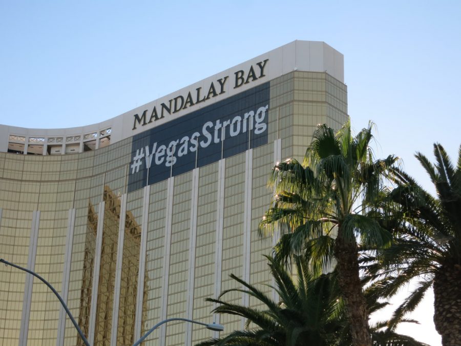 A+%23VegasStrong+banner+now+covers+the+area+where+shooter+Stephen+Paddock+broke+the+window+to+his+32nd-floor+suite+on+Oct.+1%2C+killing+59+people+attending+an+open+music+festival+on+the+Vegas+Strip.%C2%A0