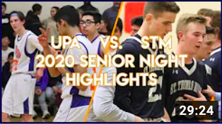 UPA vs STM Boys Varsity Basketball 2020 Senior Night | Live Broadcast Highlights